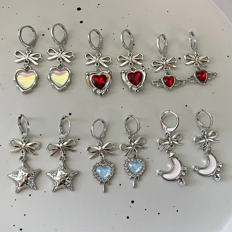 Ribbon Dreams Bow Charm Earrings