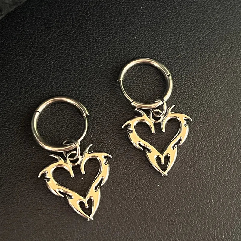 Thorned Heart Hoop Earrings