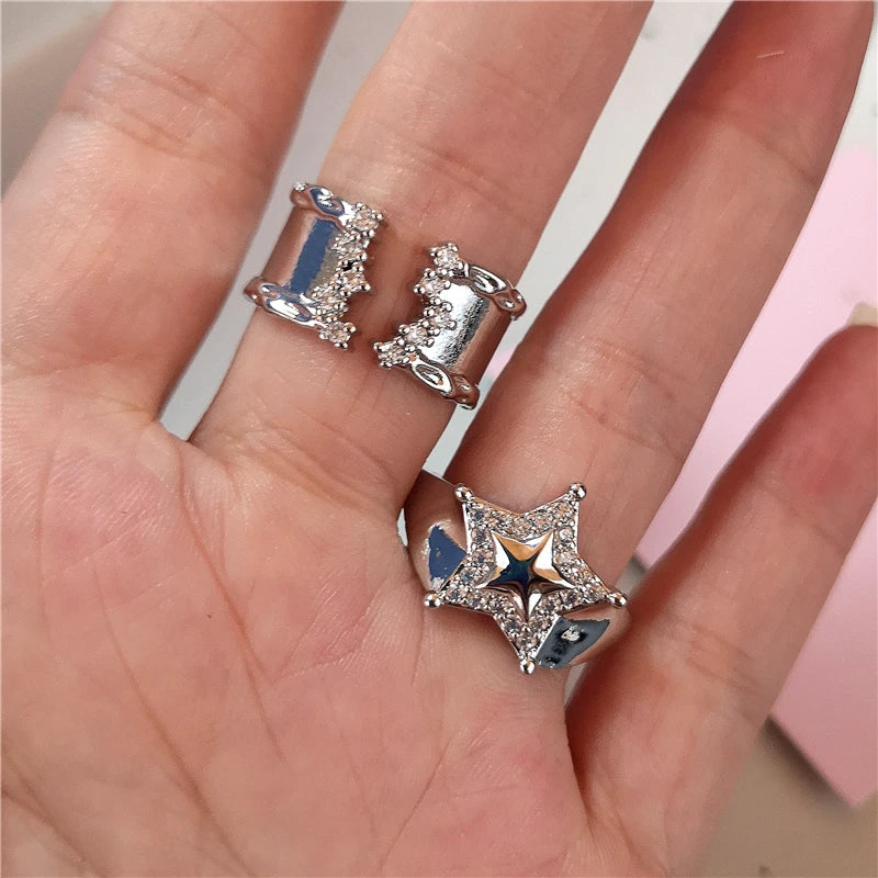 K-pop Vintage - 8pc Ring set