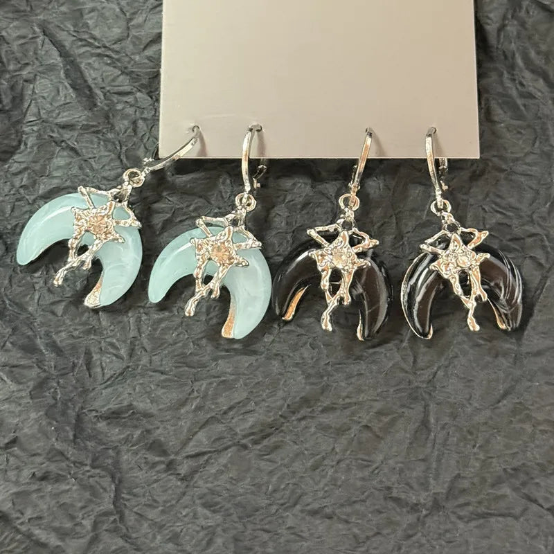 Midnight Crescent Earrings
