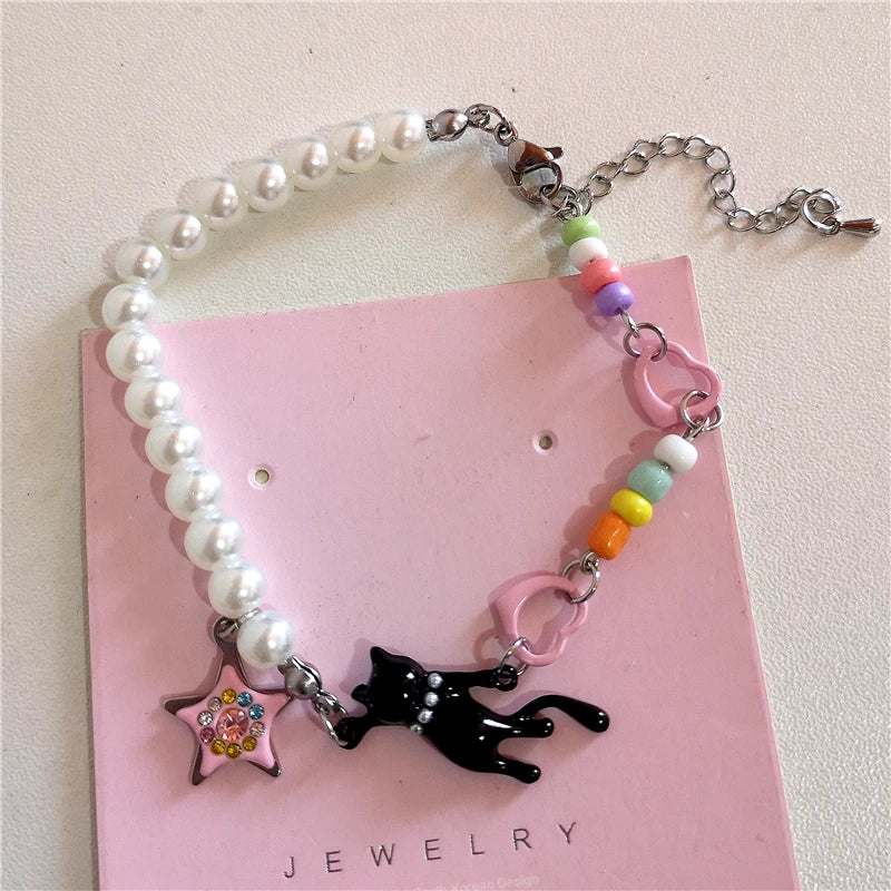 Midnight Meow Charm Bracelet