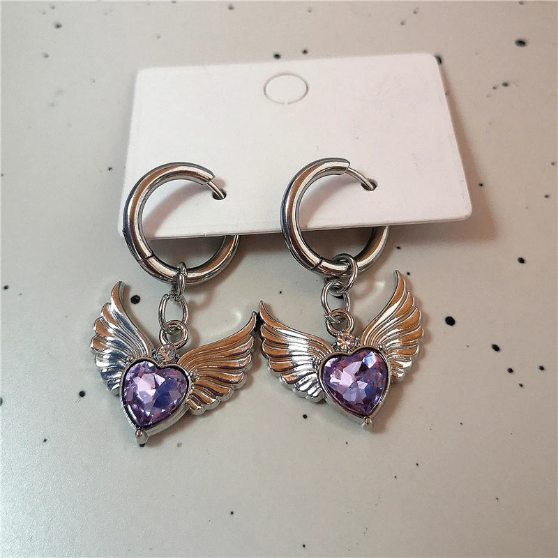 Enchanted Wings Charm Hoops