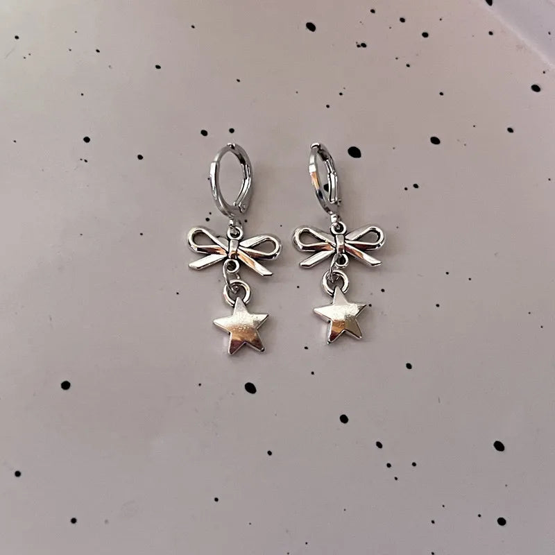 Ribbon Dreams Bow Charm Earrings