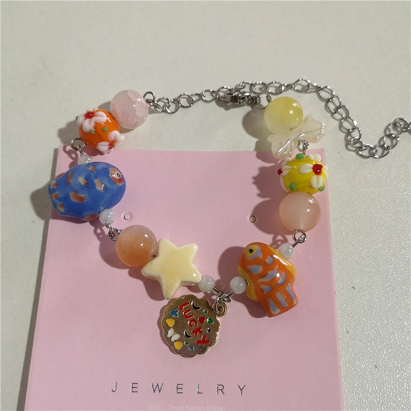 Butterfly Garden Beaded Bracelet