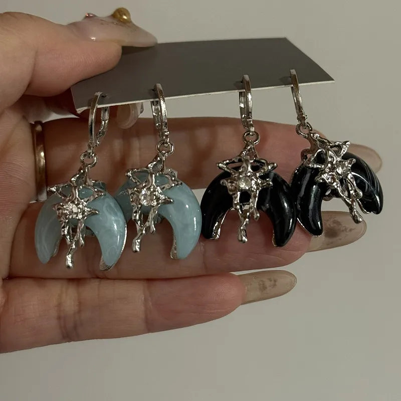 Midnight Crescent Earrings