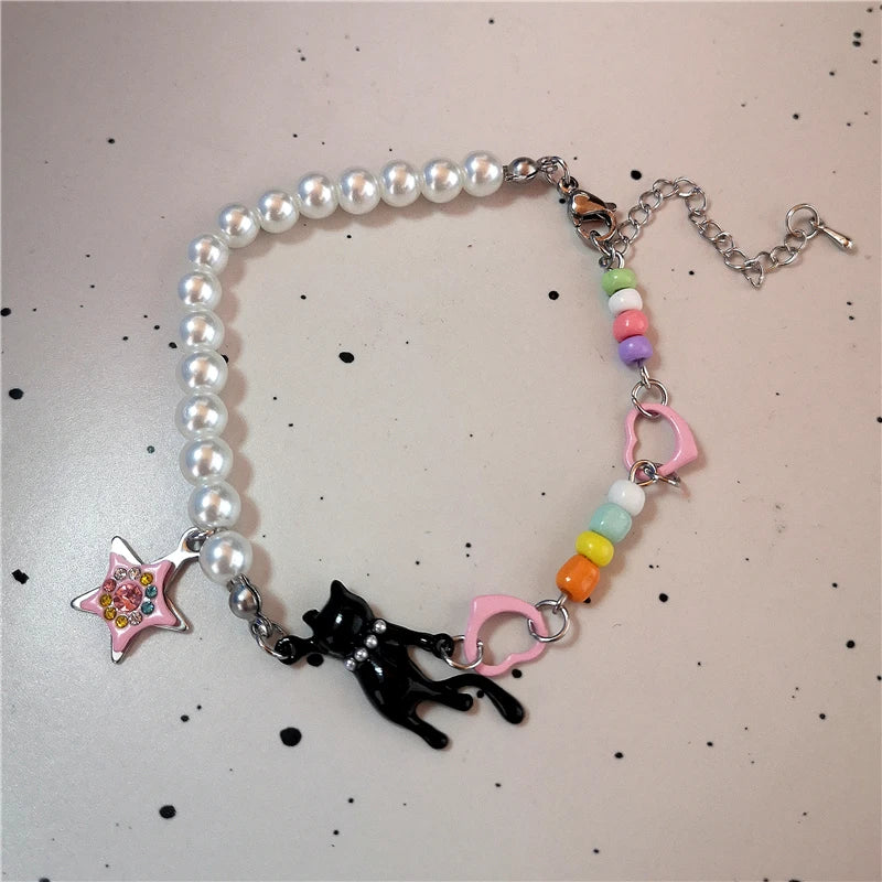 Midnight Meow Charm Bracelet