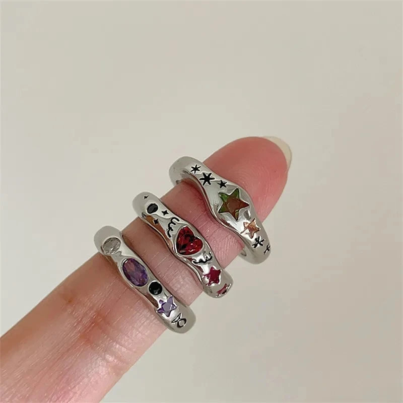 Cosmic Wishes Zircon Rings