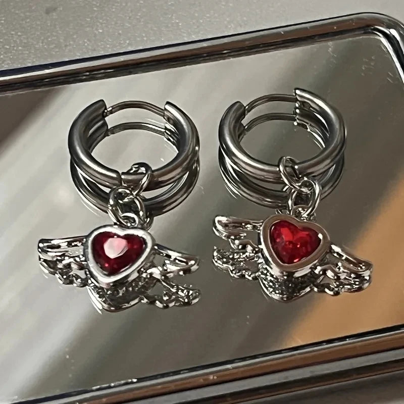 Enchanted Wings Charm Hoops