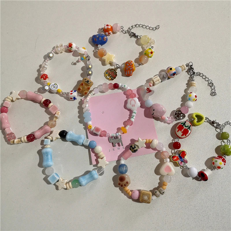 Butterfly Garden Beaded Bracelet