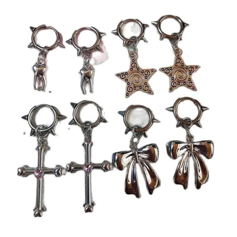 Rebel Spirit Charm Hoops