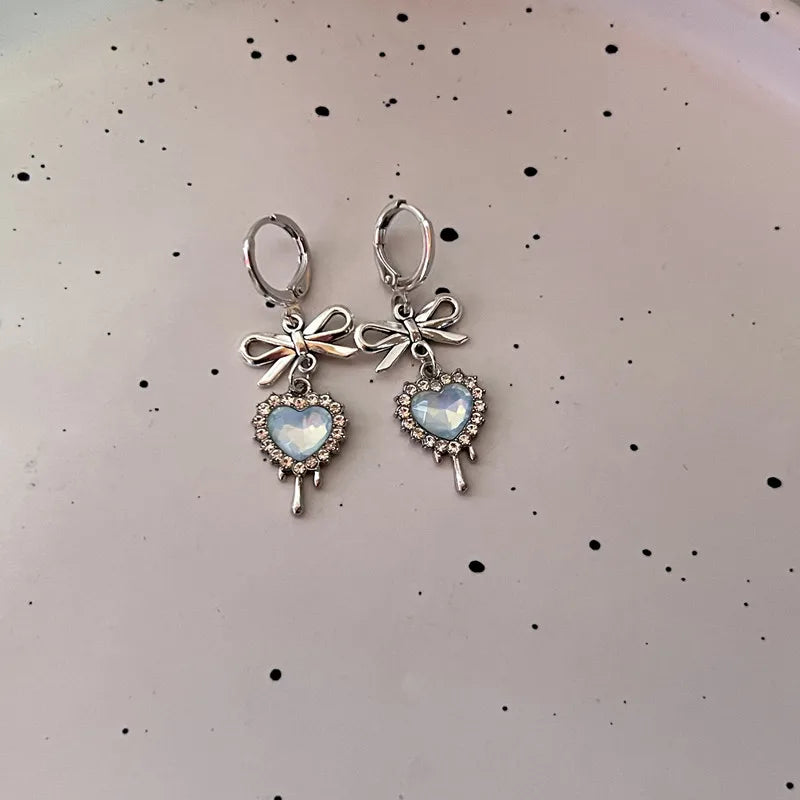 Ribbon Dreams Bow Charm Earrings