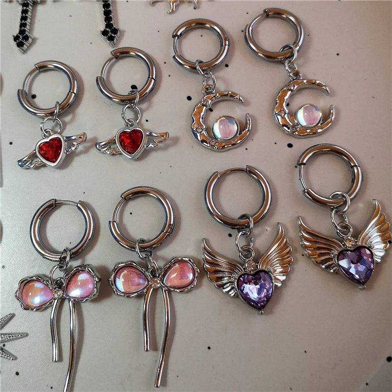 Enchanted Wings Charm Hoops