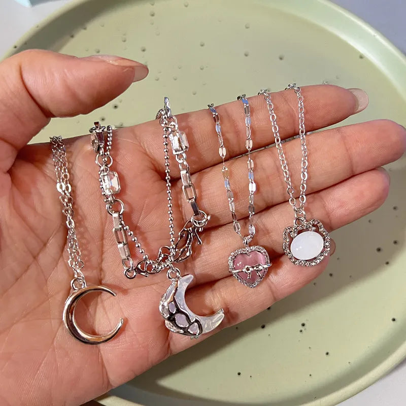 Lunar Whisper Celestial Pendant Collection