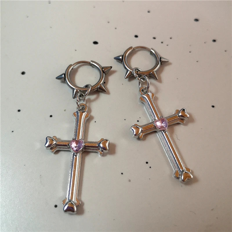 Rebel Spirit Charm Hoops