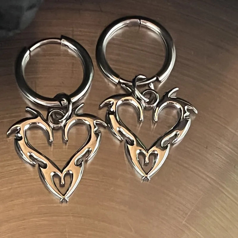 Thorned Heart Hoop Earrings