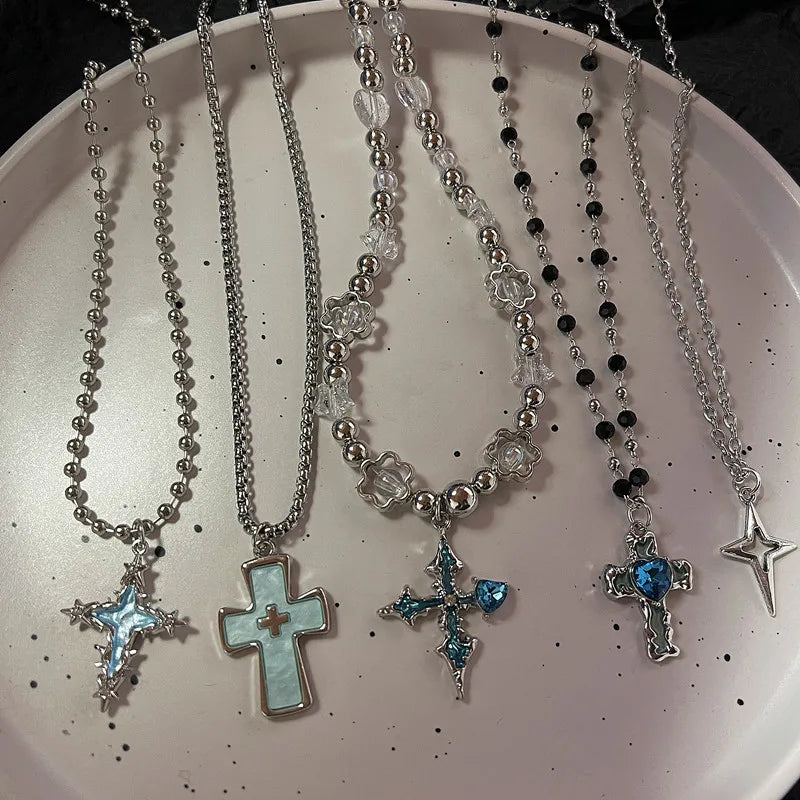 Sacred Edge Cross Necklaces