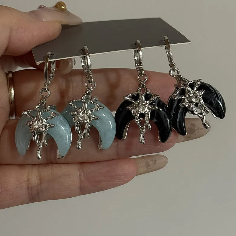Midnight Crescent Earrings