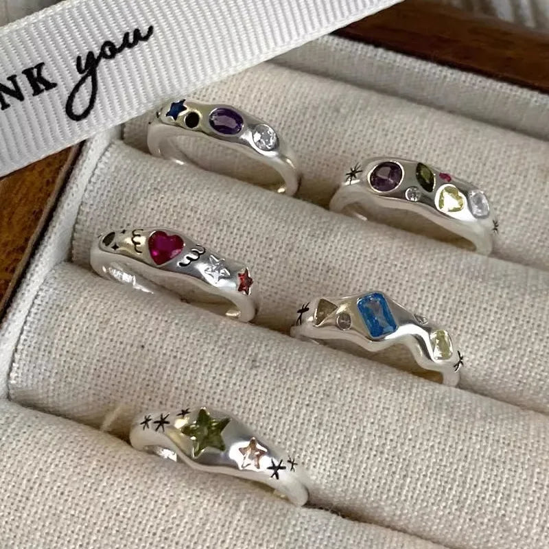 Cosmic Wishes Zircon Rings