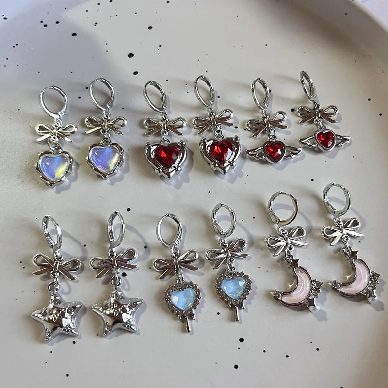 Ribbon Dreams Bow Charm Earrings