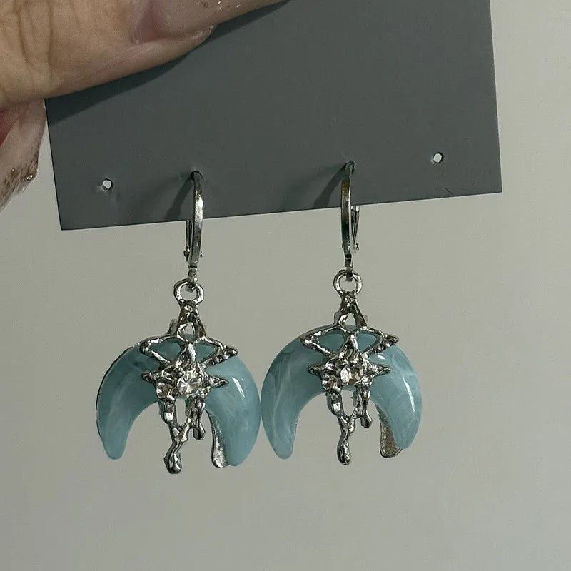 Midnight Crescent Earrings