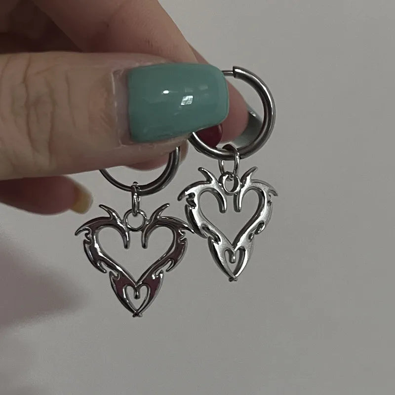 Thorned Heart Hoop Earrings