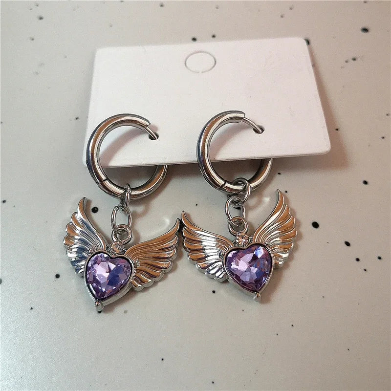 Enchanted Wings Charm Hoops