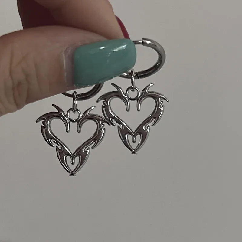 Thorned Heart Hoop Earrings