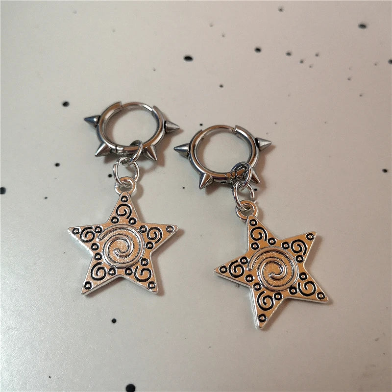 Rebel Spirit Charm Hoops